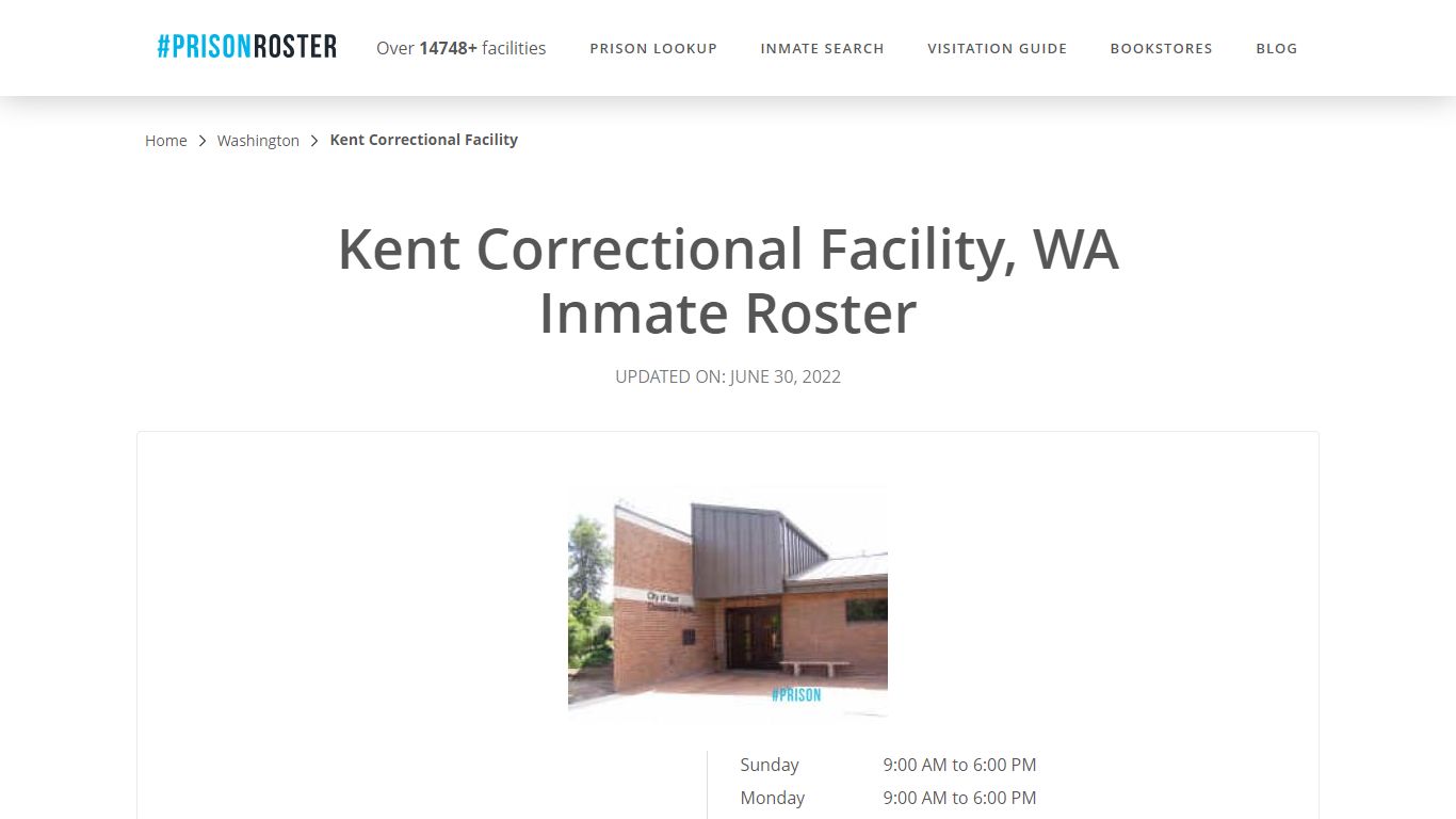 Kent Correctional Facility, WA Inmate Roster - Prisonroster